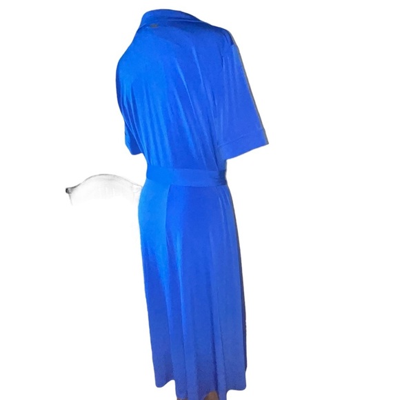 Gorgeous Sapphire Blue Tahari 3/4 Sleeve Crossbody Dress Size S/P - Picture 10 of 14